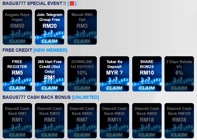 Bagus777 Bonuses and Promotions