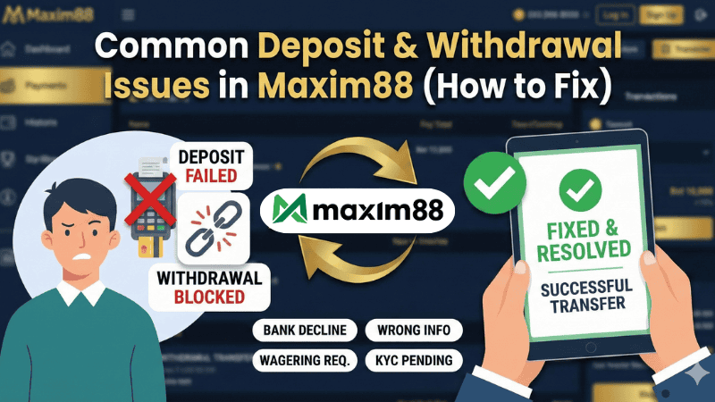 Common Deposit & Withdrawal Issues in Maxim88 (How to Fix)